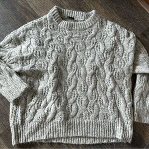 Wild Fable Gray Cable Knit Sweater